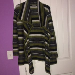 multicolored cardigan